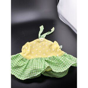 Cabbage Patch Kids Vtg Summer Doll Sunsuit Daisy Gingham‎ Green Yellow Preschool